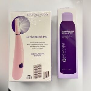 Michael Todd Beauty Sonicsmooth Pro+ Dermaplaning Tool + Reveal Spray